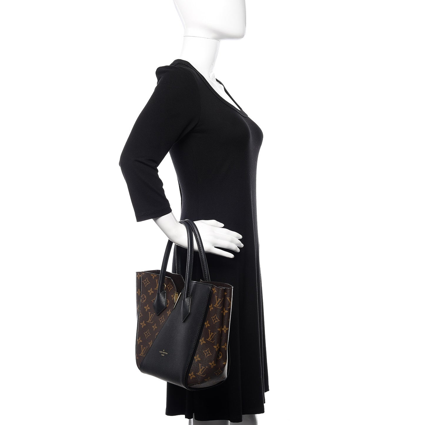 Calfskin Monogram Kimono Tote PM Black