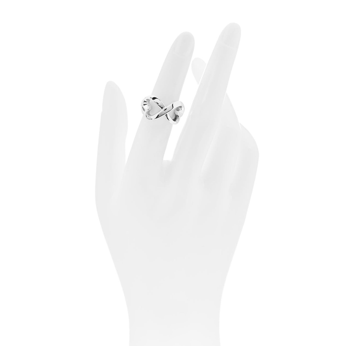 Sterling Silver Paloma Picasso Double Loving Heart Ring 49 5