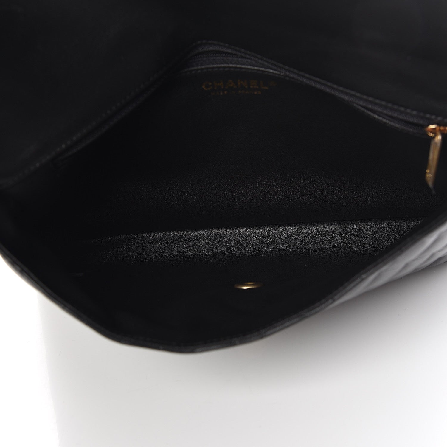 Chanel Lambskin Quilted Flap Clutch Black 7 of 9