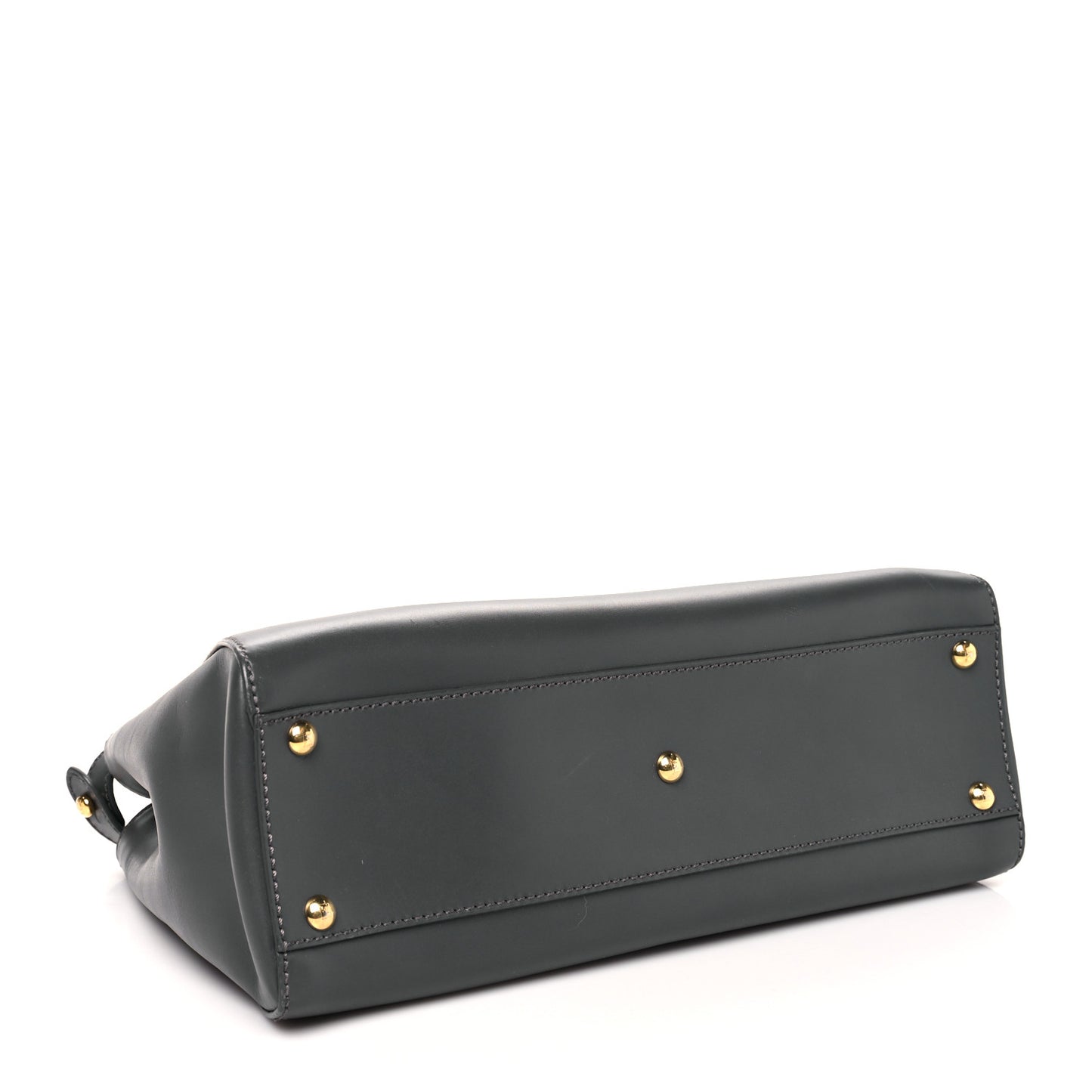 Vitello Morgan Shiny Nappa Medium Peekaboo Iconic Satchel Piombo Lime