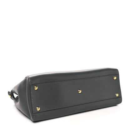 Fendi Vitello Morgan Shiny Nappa Medium Peekaboo Iconic Satchel Piombo Lime 3 of 8