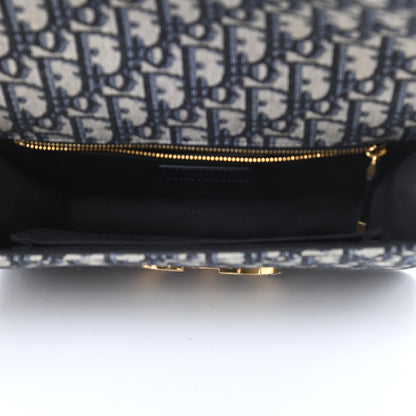 Christian Dior Oblique 30 Montaigne Flap Bag Blue 5 of 10
