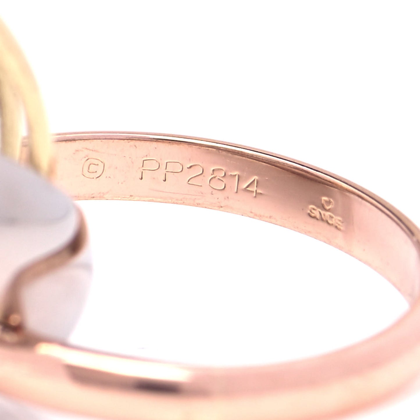 18K Pink Yellow White Gold Diamond Trinity 6 Band Ring 47 4