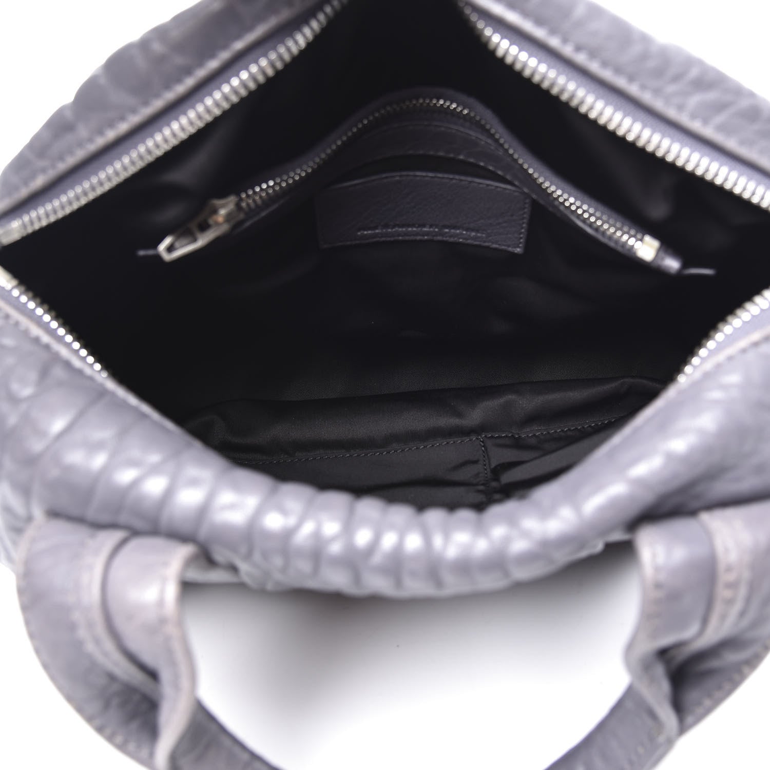 Alexander Wang Pebbled Lambskin Rocco Tundra Silver Hardware 4 of 10