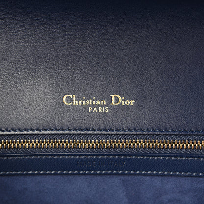 Christian Dior Lambskin Studded Medium Diorama Flap Bag Navy Blue 6 of 10