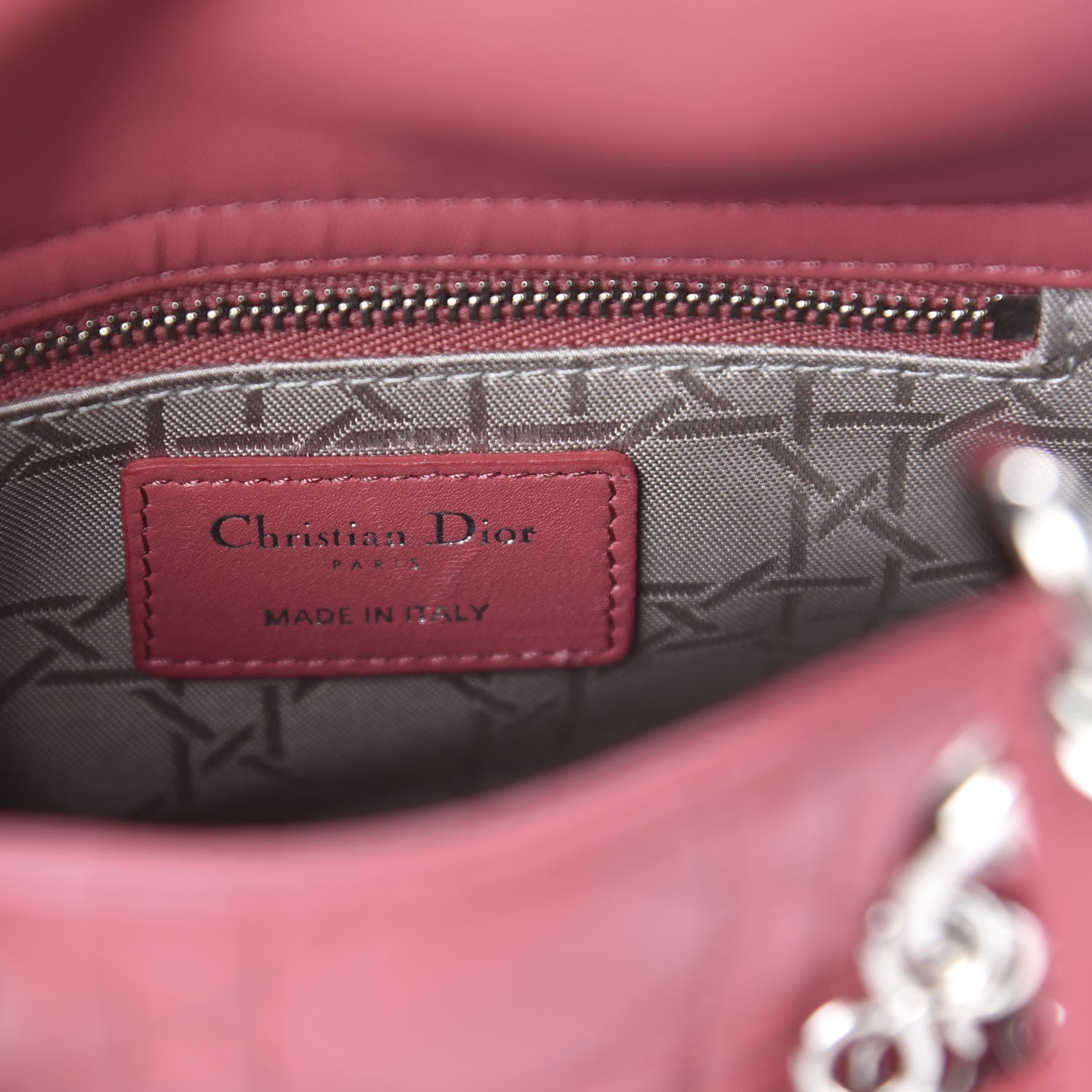 Christian Dior Lambskin Cannage Mini Lady Dior Pink 9 of 10
