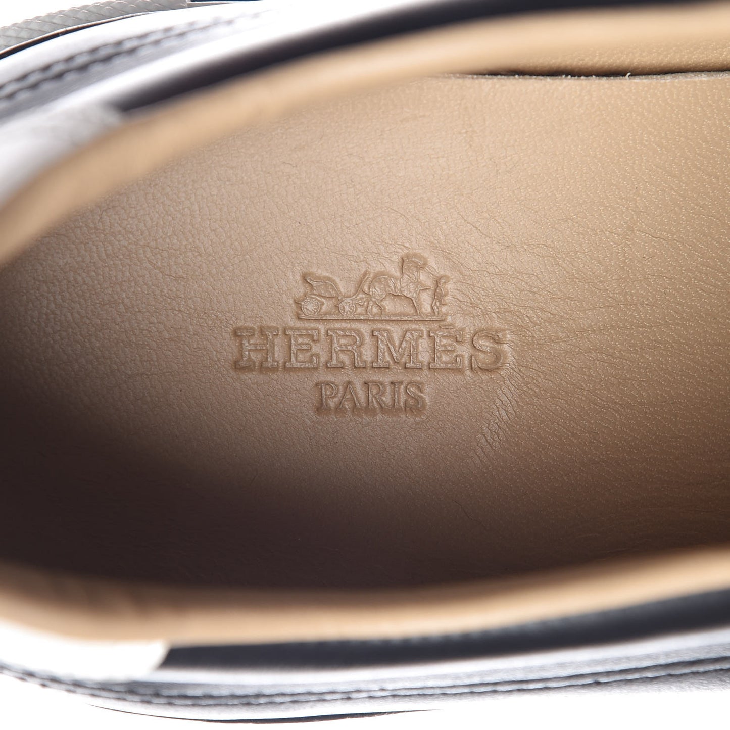 Calfskin Polo Sneakers 41 Black White