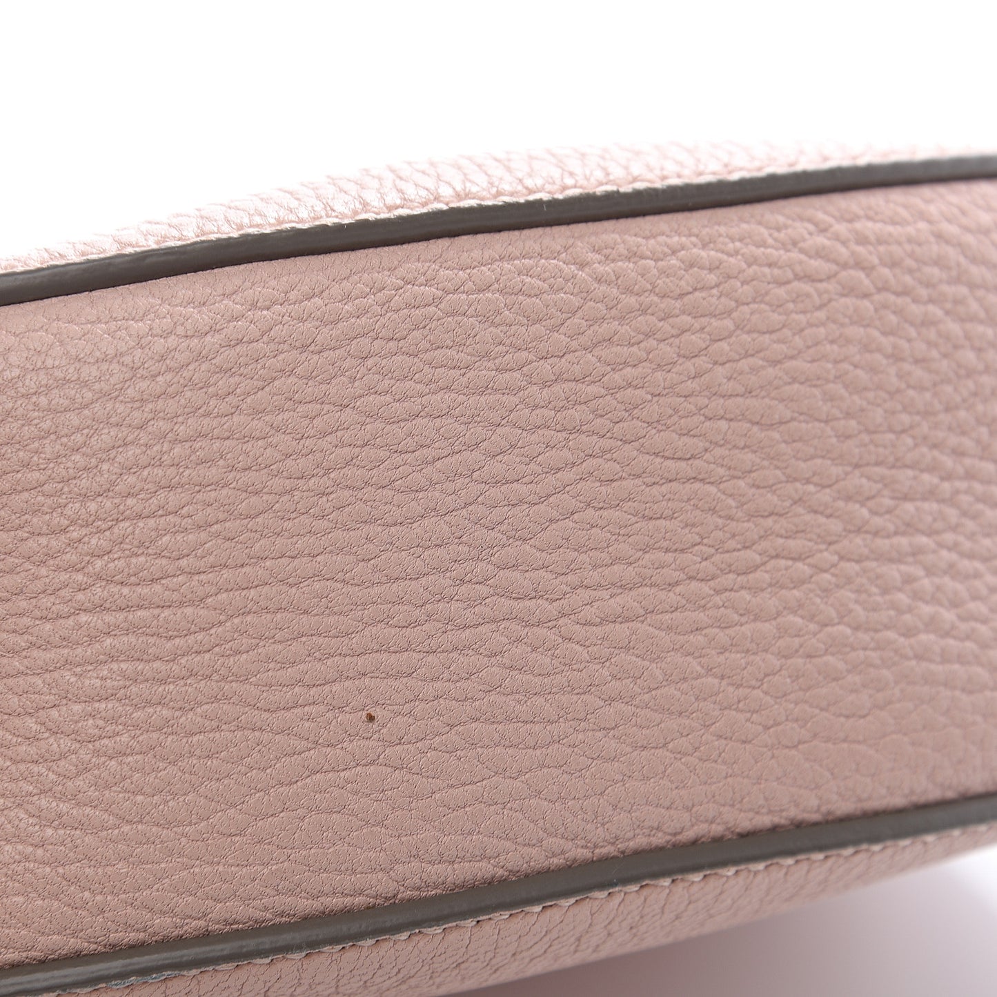 Grained Lambskin Mini Drew Shoulder Bag Cement Pink
