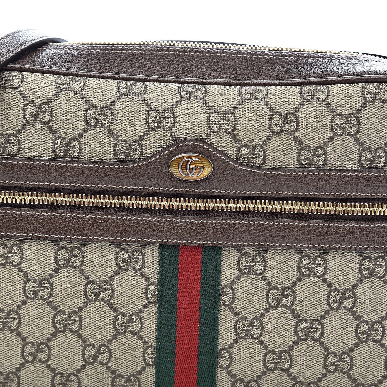 Gucci GG Supreme Monogram Web Small Ophidia Shoulder Bag Brown 12 of 12