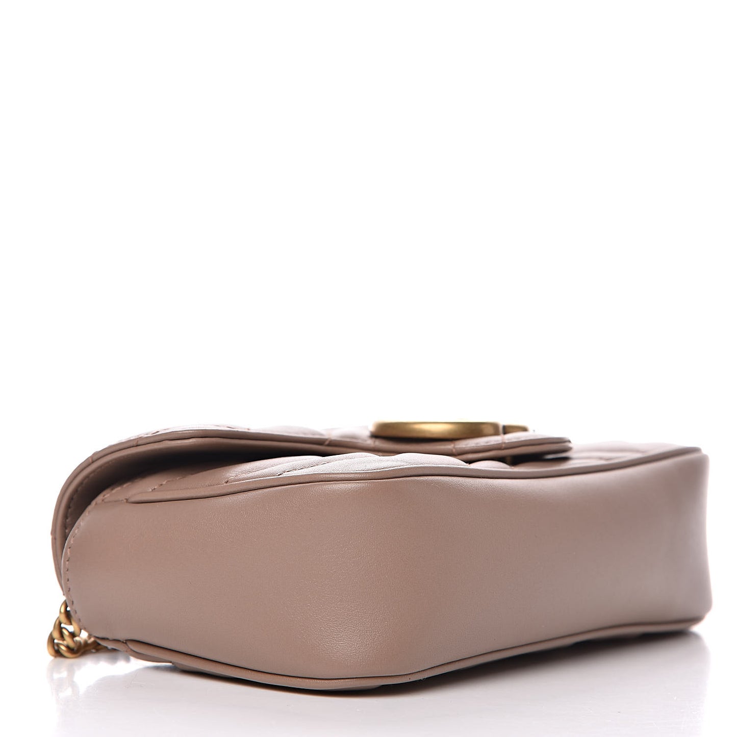 Calfskin Matelasse Super Mini GG Marmont Shoulder Bag Porcelain Rose