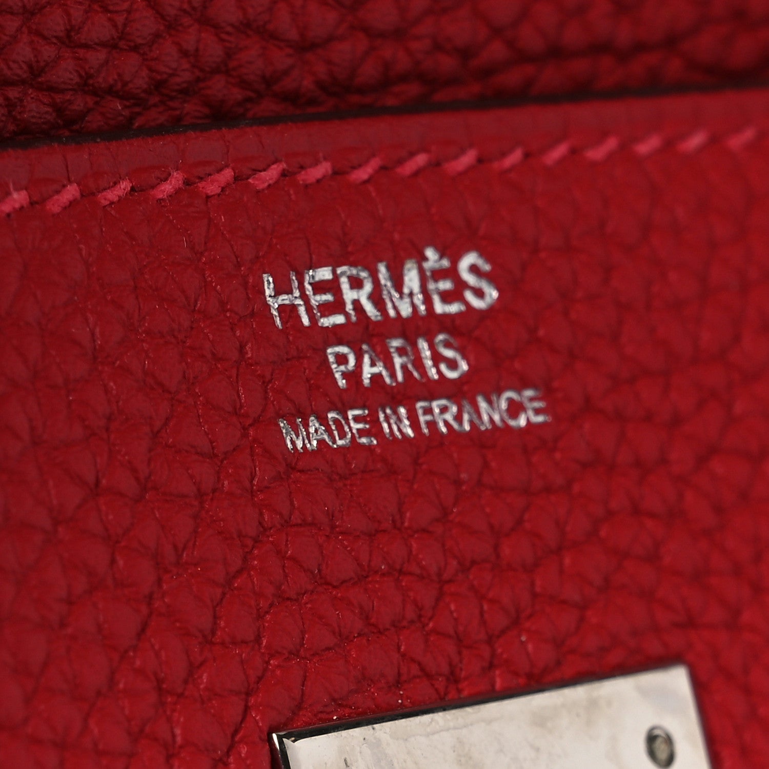 Hermes Togo Verso Birkin 30 Rouge Vif Rouge H 12 of 13