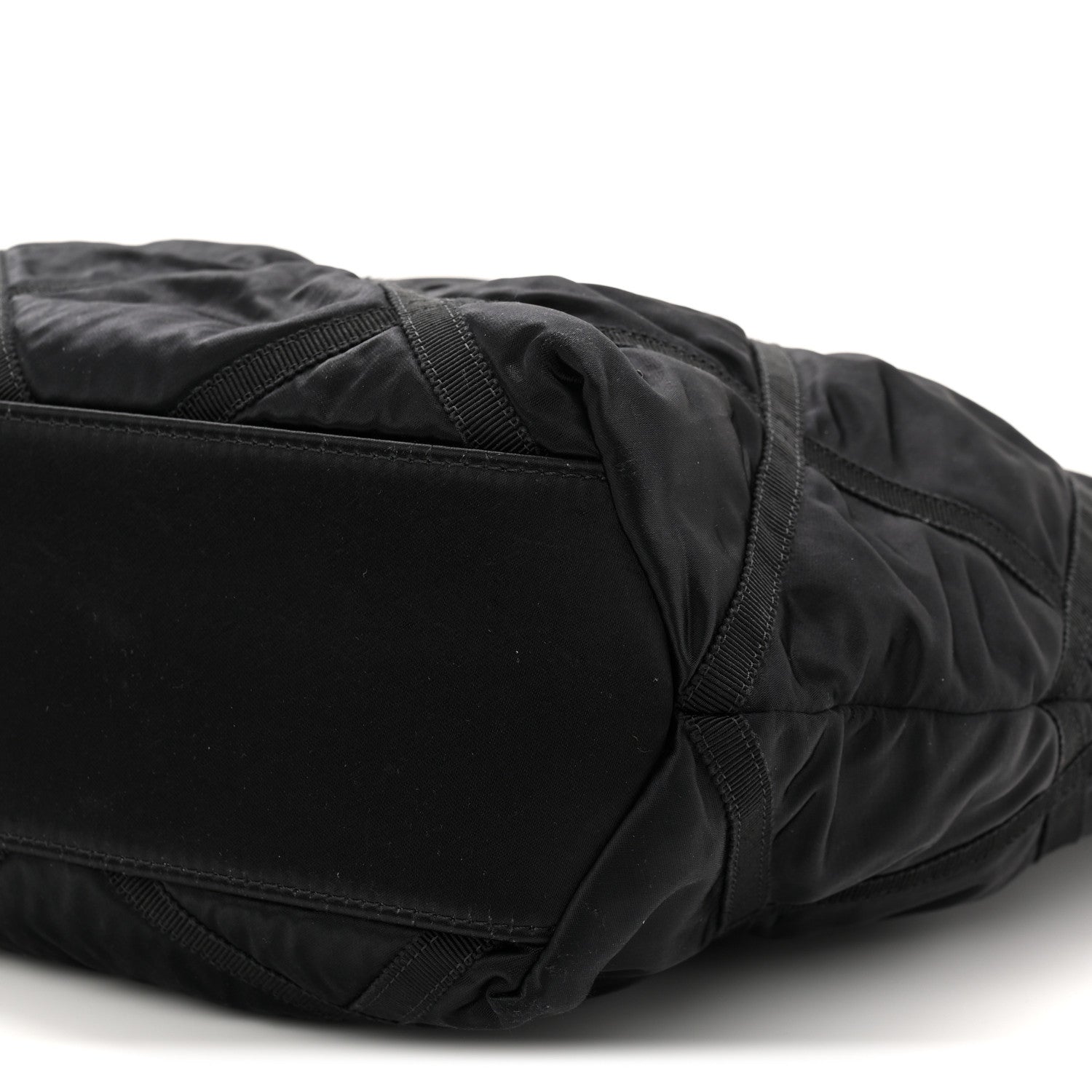 Chanel Nylon Grosgrain Quilted Lifestyle Shopping Tote Black 11 of 11