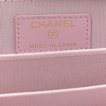 Chanel Caviar Quilted Zip Coin Purse Light Pink 6 of 8