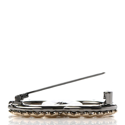 Chanel Metal CC Heart Brooch Gold Silver 3 of 4