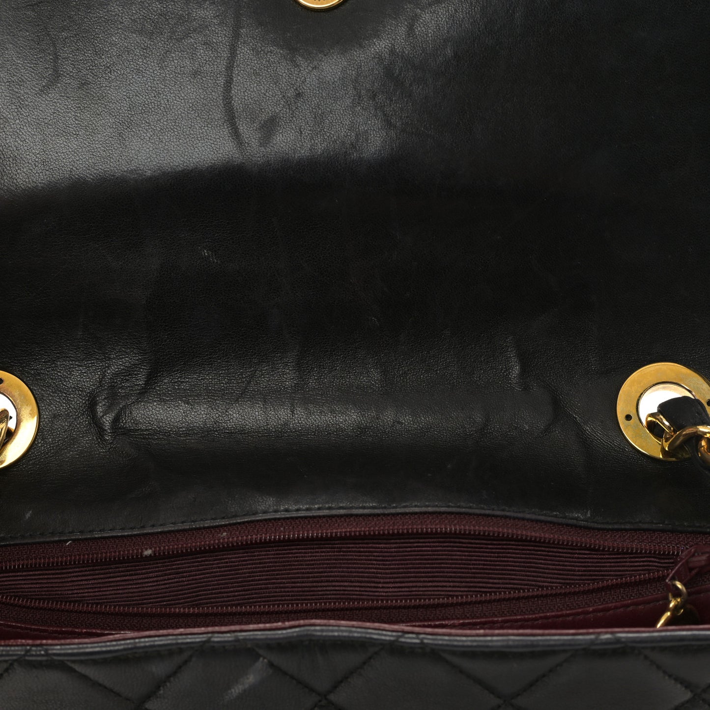 Lambskin Quilted Mini Square Flap Bag Black