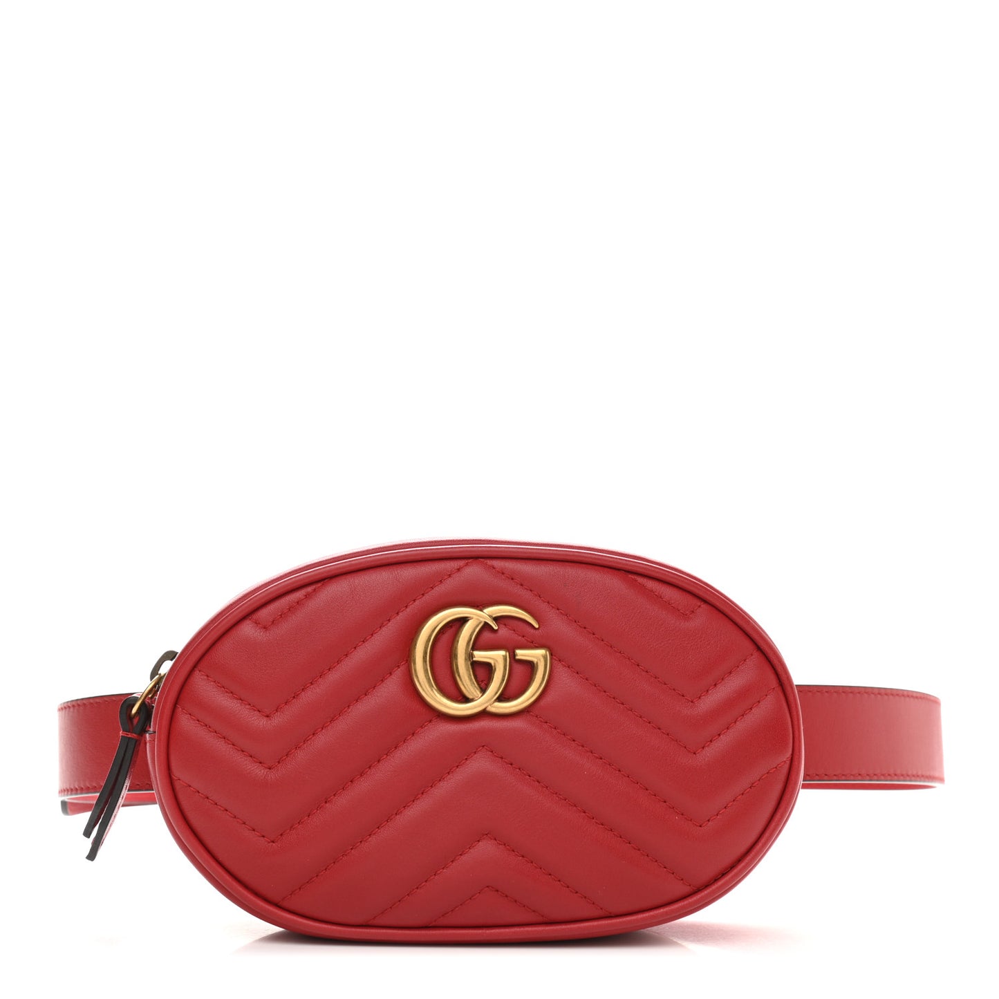 Calfskin Matelasse GG Marmont Belt Bag 85 34 Hibiscus Red