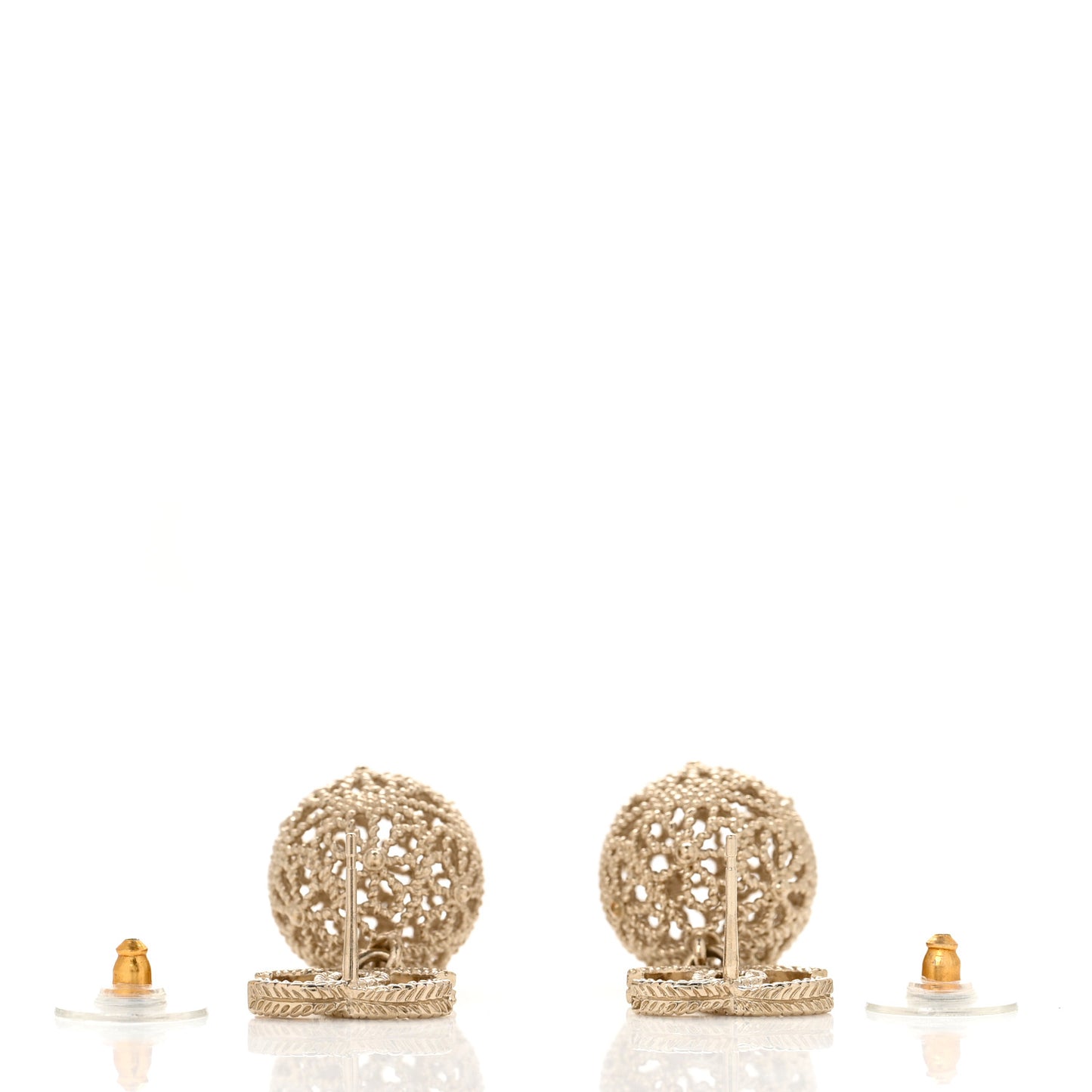 CC Cage Drop Earrings Gold