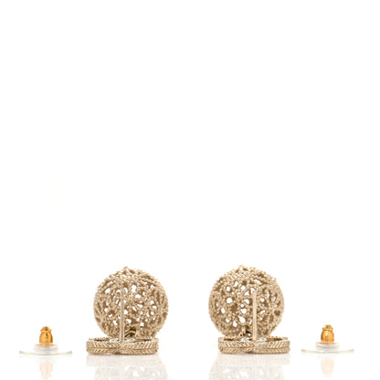 Chanel CC Cage Drop Earrings Gold 3 of 4