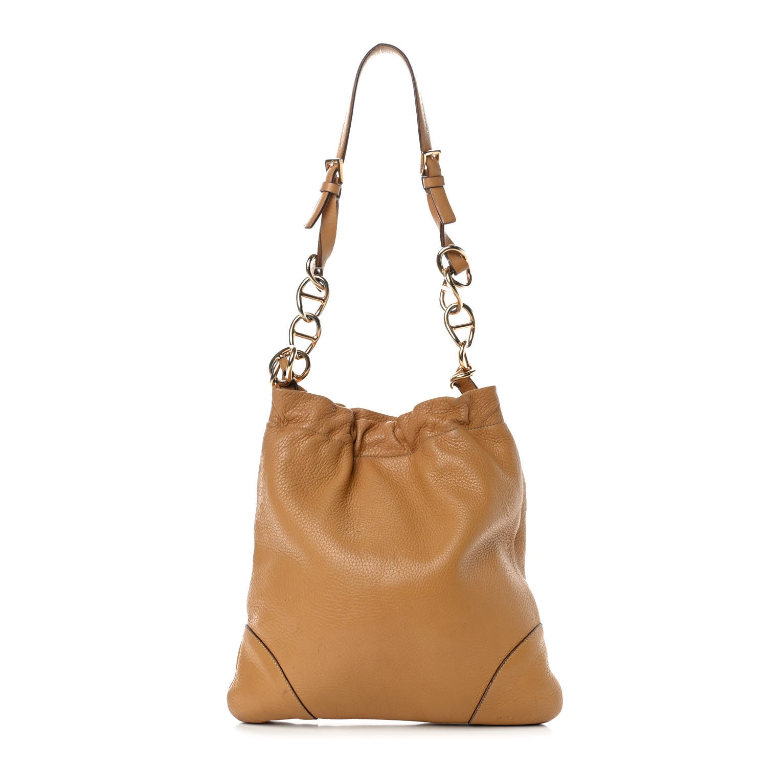 Prada Vitello Daino Chain Shoulder Bag Cuoio 1 of 9