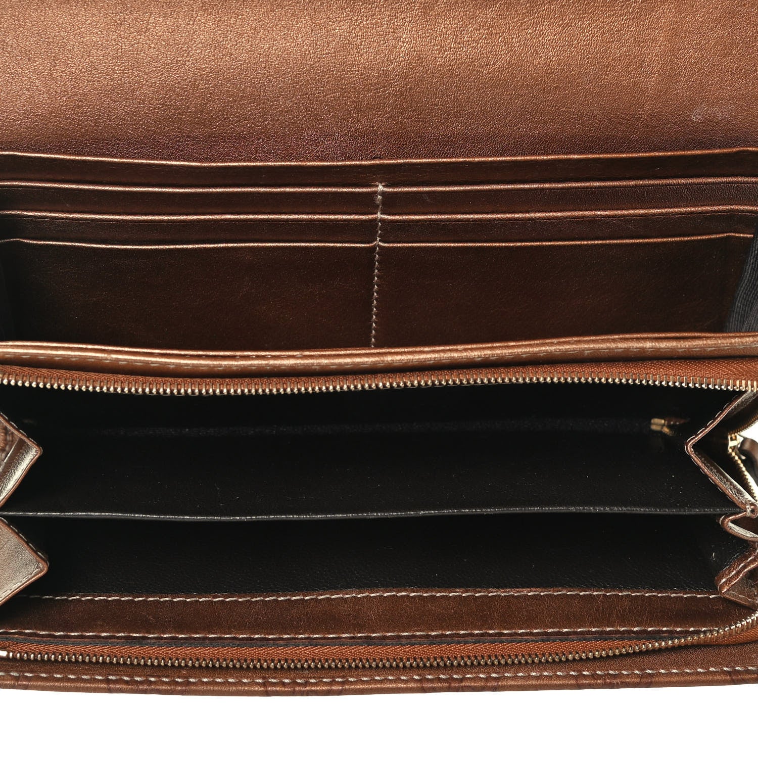 Gucci Metallic Guccissima Lovely Heart Continental Wallet Bronze 6 of 6