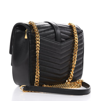 Saint Laurent Lambskin Matelasse Chevron Monogram Small Sulpice Bag Black 3 of 12