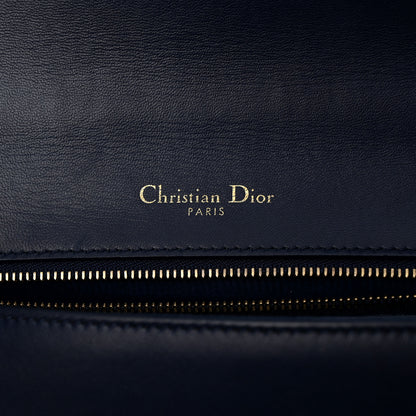 Christian Dior Lambskin Studded Medium Diorama Flap Bag Blue 6 of 10