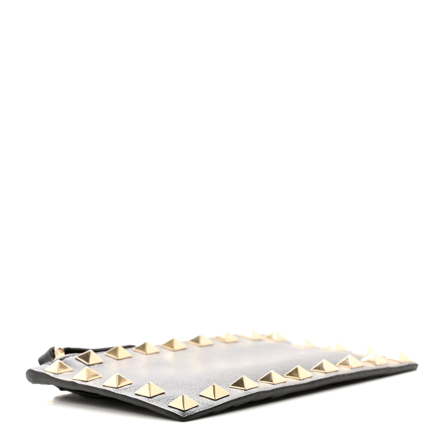 Vitello Rockstud Coin Case Card Holder Black