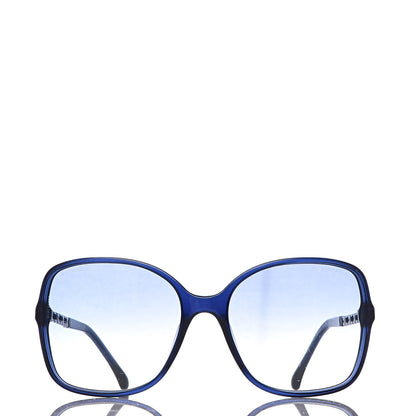 Chanel Lambskin Square Chain Sunglasses 5210-Q Blue 2 of 8