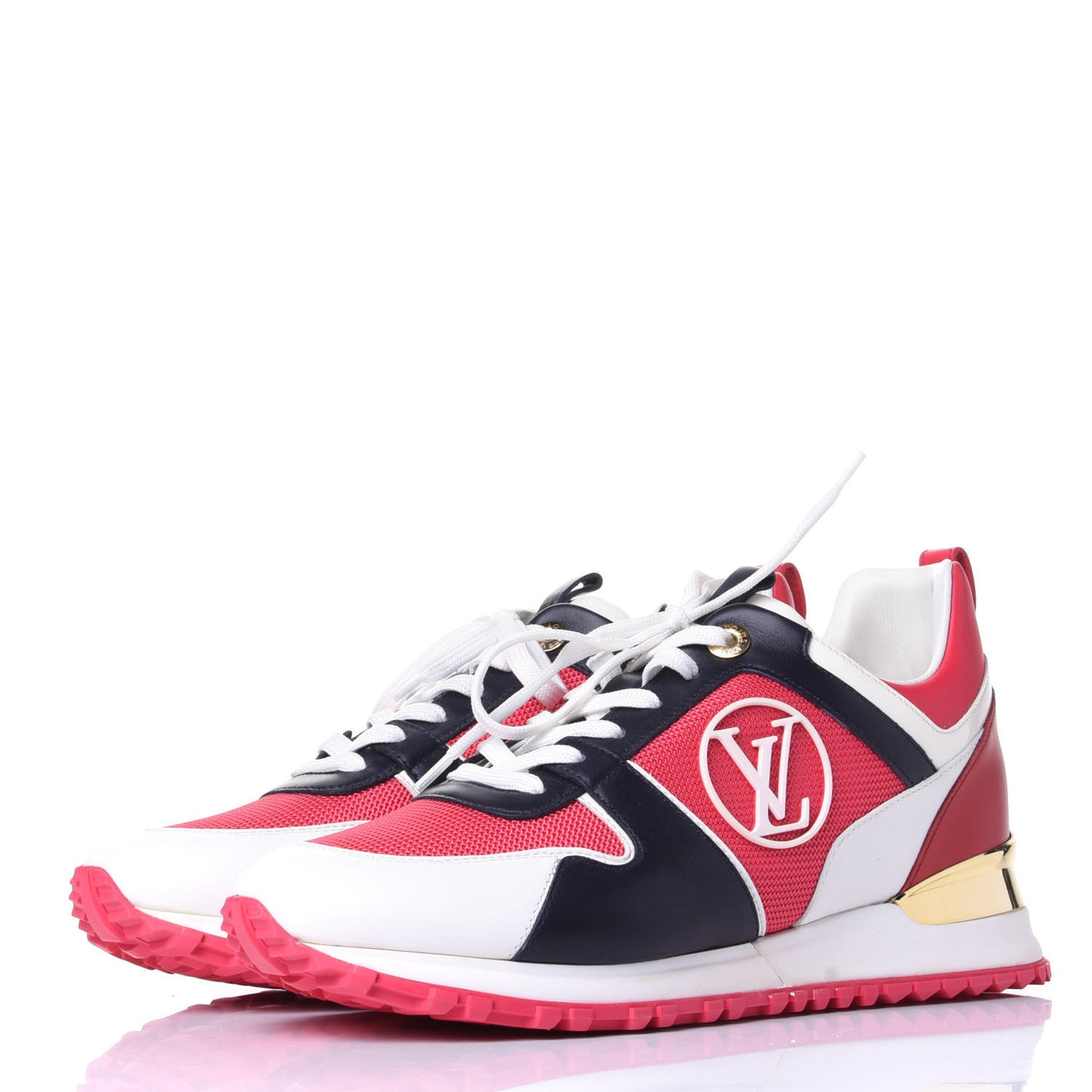 Calfskin Run Away Sneakers 37.5 Framboise Pink