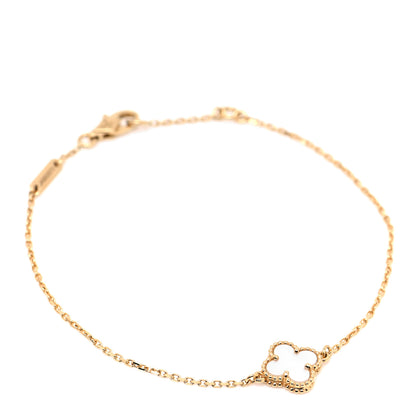 Van Cleef & Arpels 18K Yellow Gold Mother of Pearl Sweet Alhambra Bracelet 1 of 7