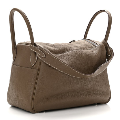Hermes Taurillon Clemence Lindy 30 Etoupe 3 of 10