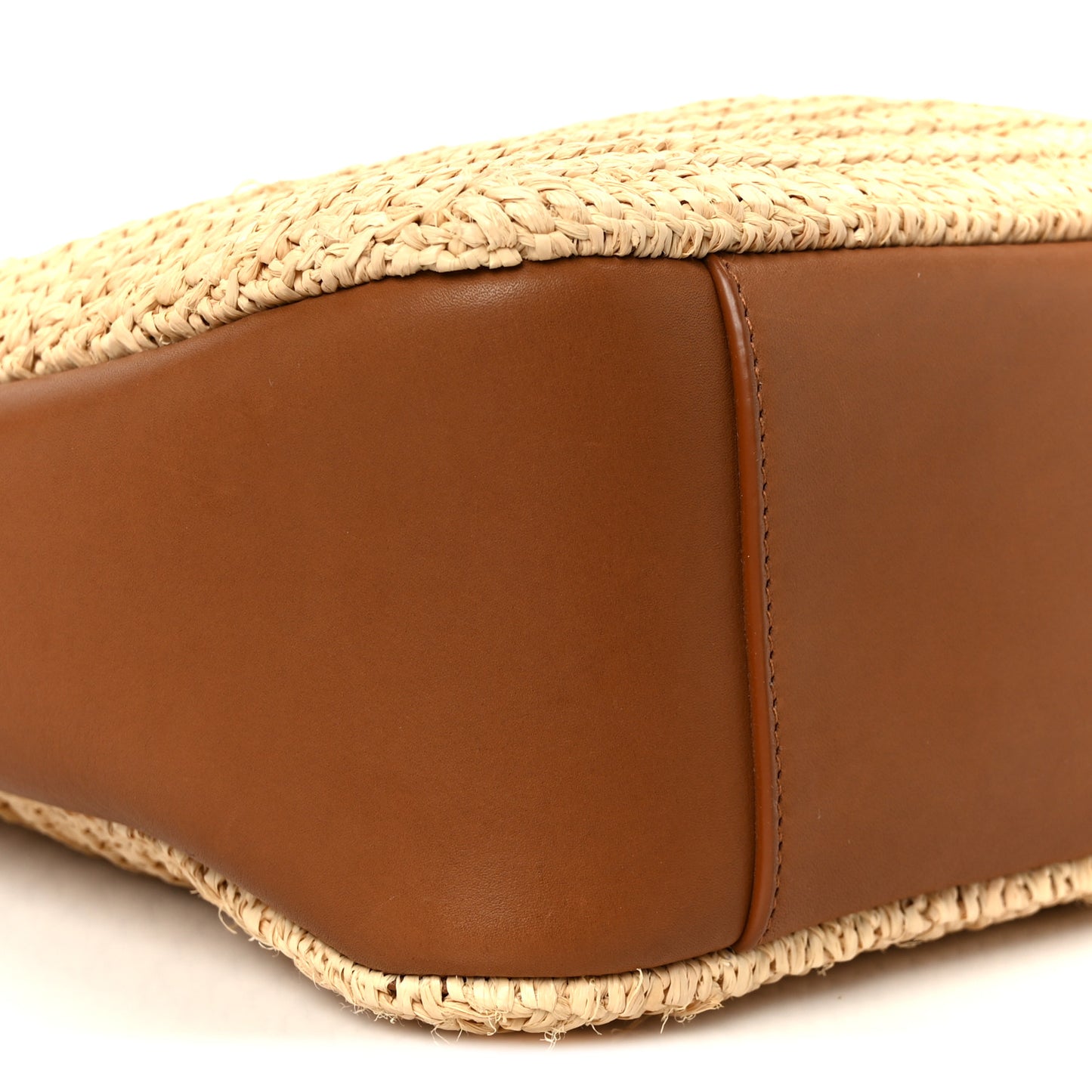 Raffia Calfskin Le 5 A 7 Small Hobo Natural Brick