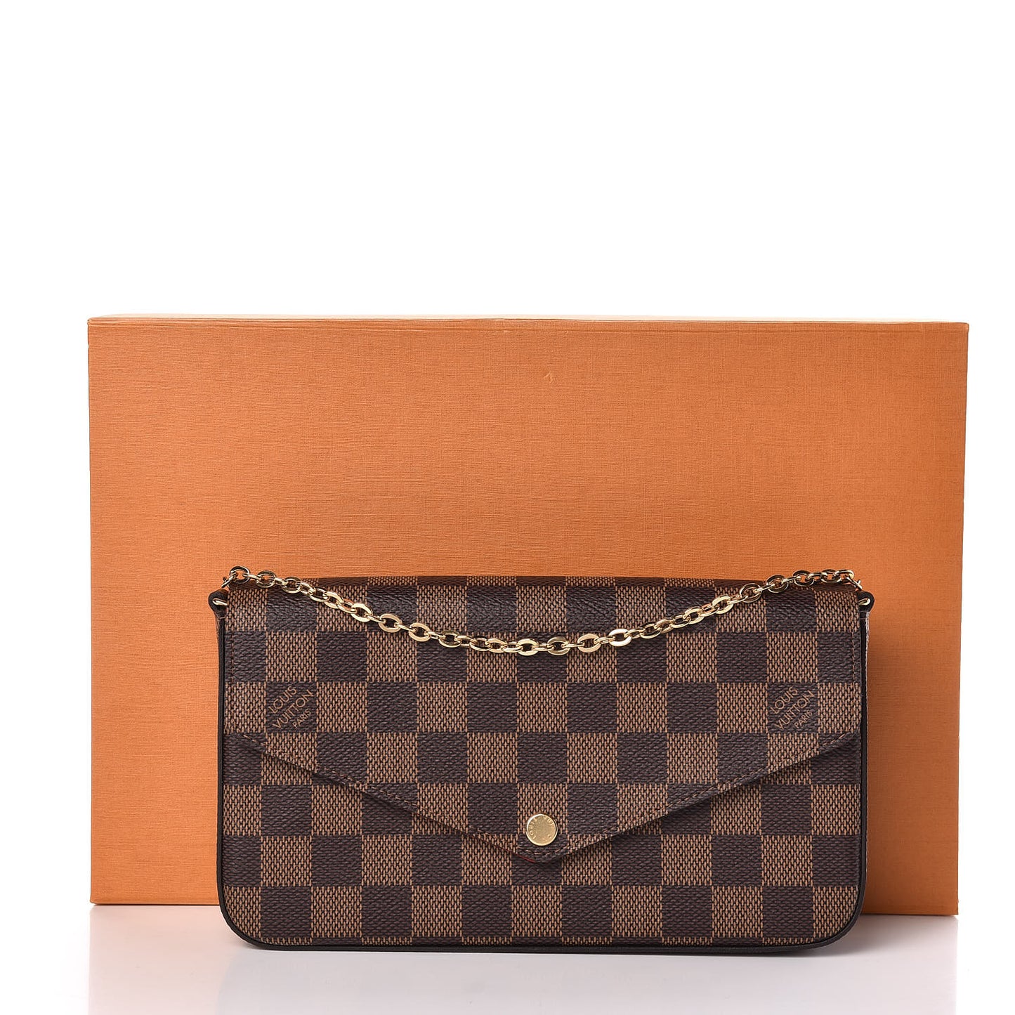 Damier Ebene Pochette Felicie Chain Wallet