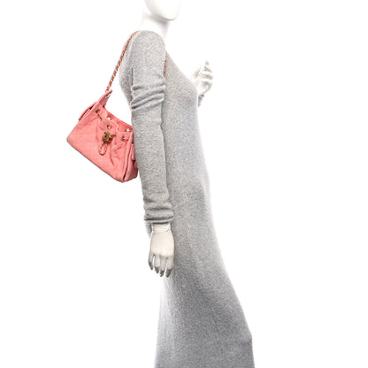 Chanel Suede Quilted Mini Chanel 25 Handbag Pink 2 of 10