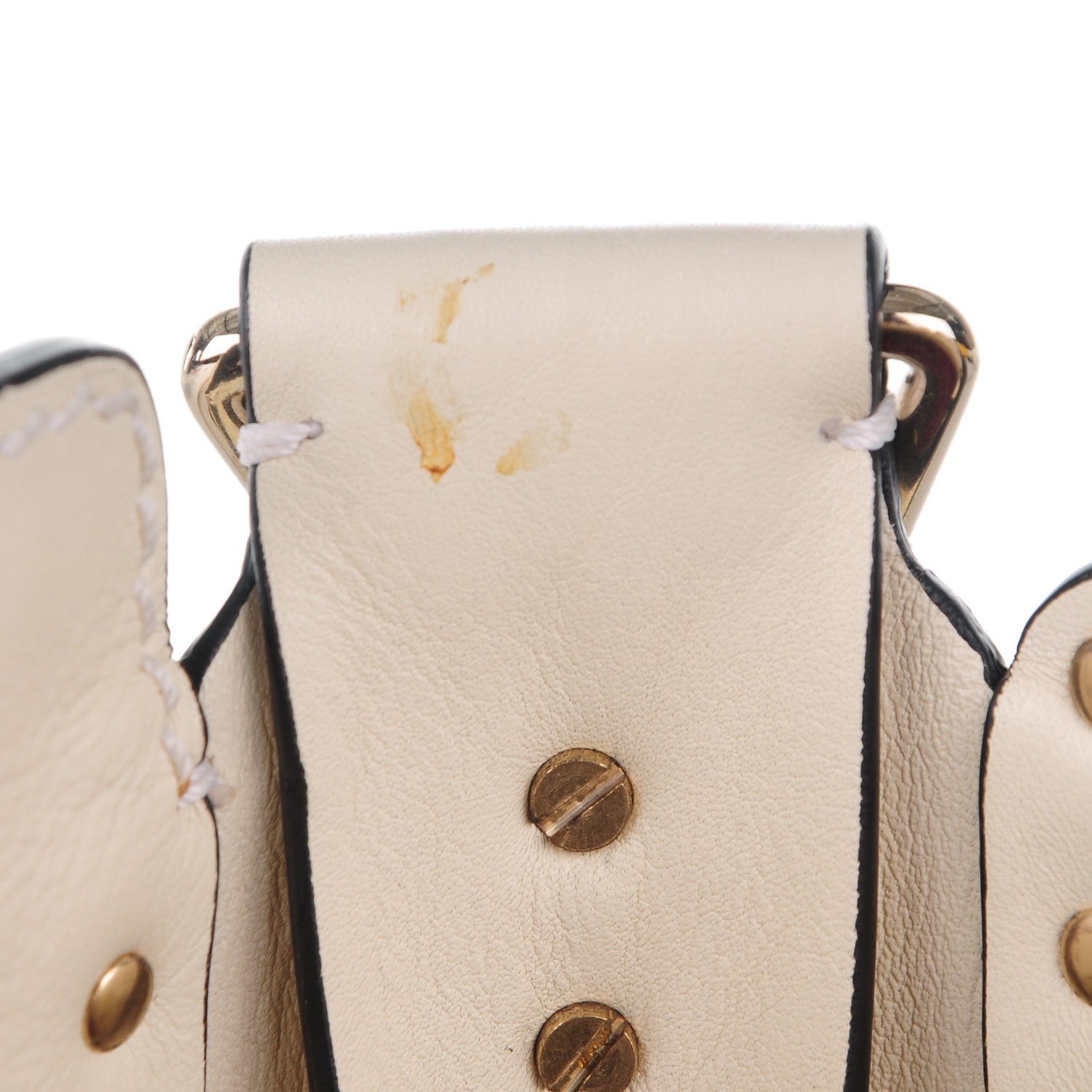 Valentino Garavani Vitello Large Rockstud All Over Flip-Lock Messenger Bag Light Ivory 8 of 8