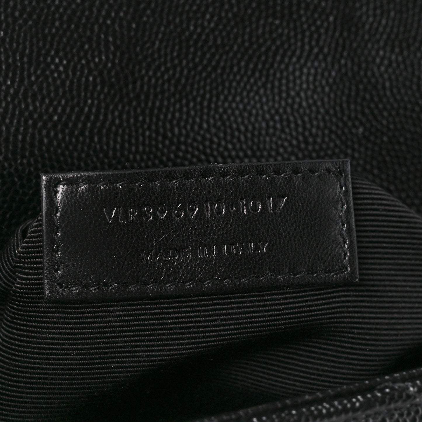 Grain De Poudre Matelasse Chevron Large Monogram Satchel Black