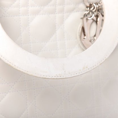 Christian Dior Lambskin Cannage Medium Lady Dior White 11 of 11