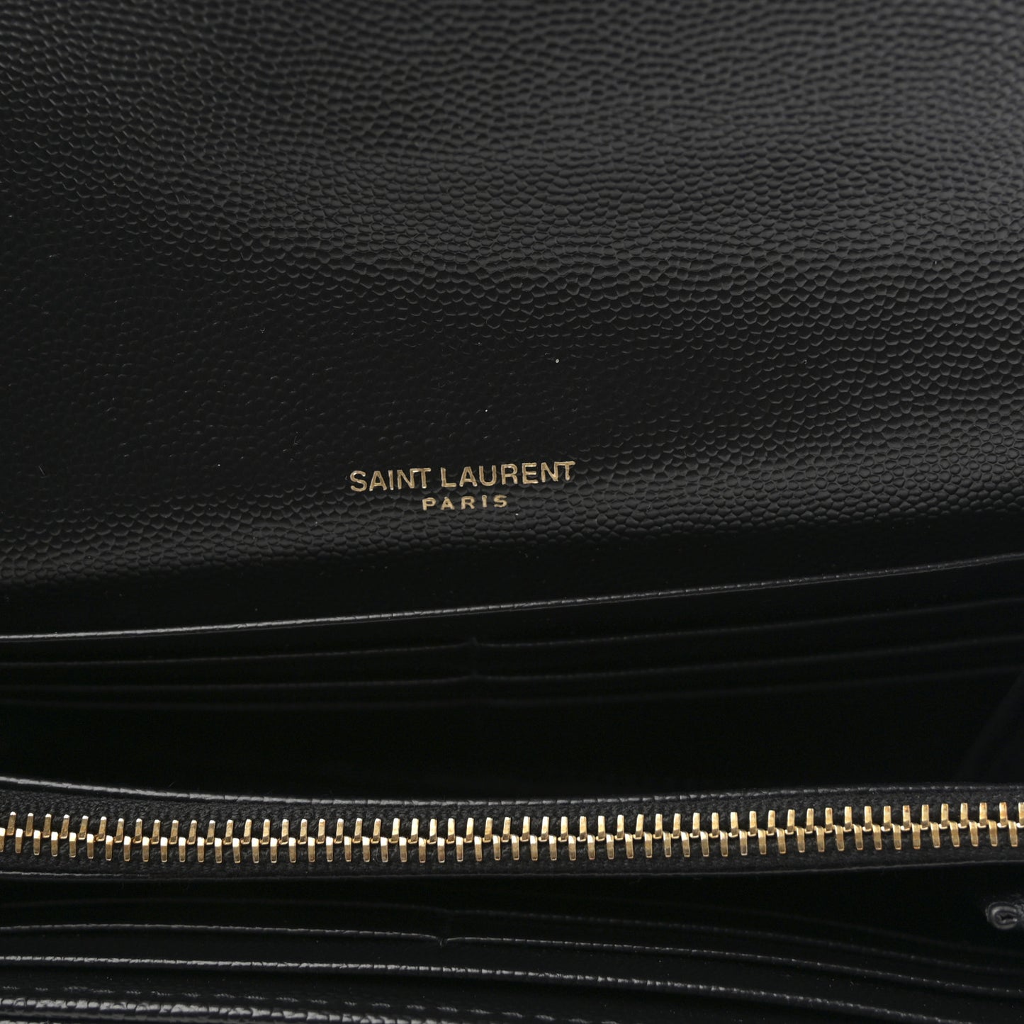 Grain De Poudre Matelasse Chevron Monogram Flap Wallet Black