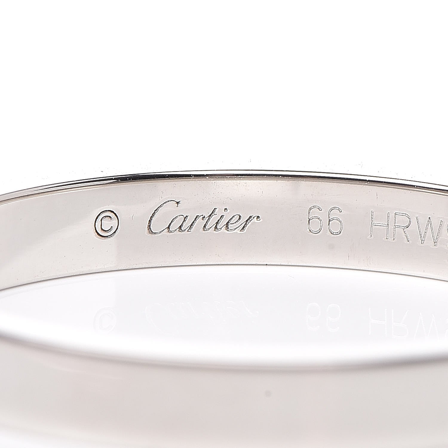 Cartier Platinum 3mm C De Wedding Band Ring 66 11.5 6 of 7