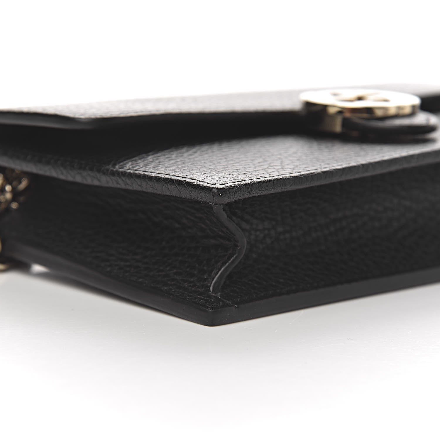 Gucci Dollar Calfskin Interlocking G Chain Wallet Black 7 of 10