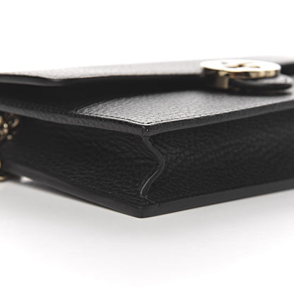Gucci Dollar Calfskin Interlocking G Chain Wallet Black 7 of 10