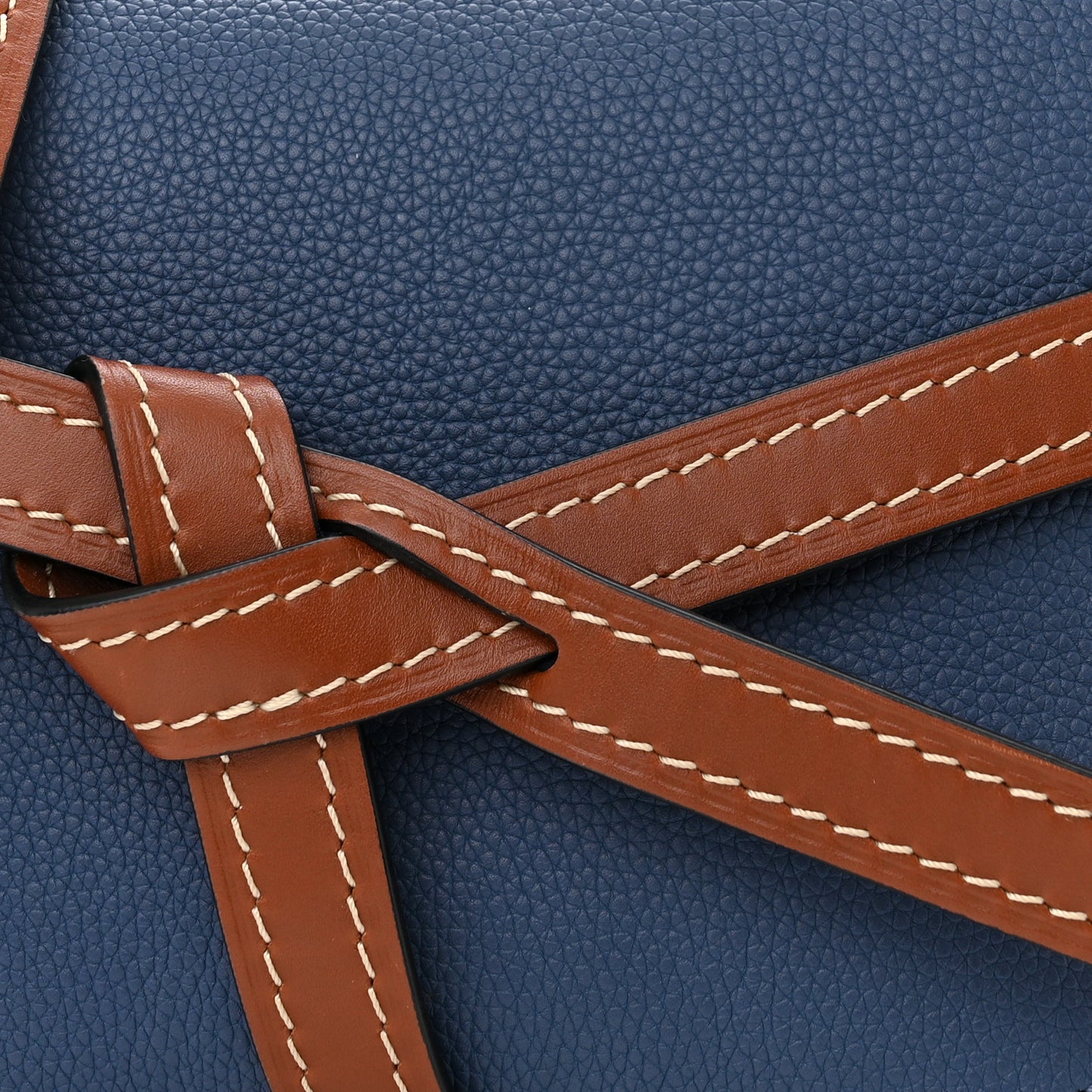 Grained Calfskin Small Gate Crossbody Bag Varsity Pecan