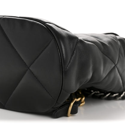 Chanel Lambskin Quilted Chanel 19 Backpack Black 10 of 12