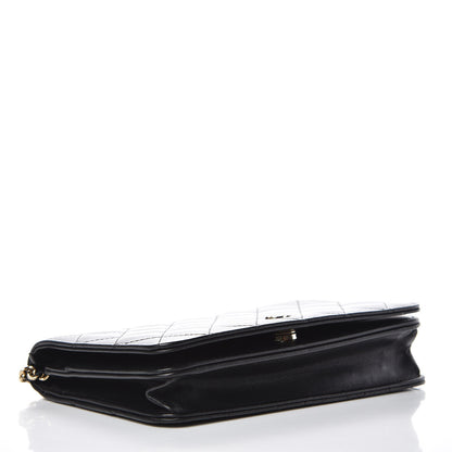 Chanel Lambskin Quilted Pearl Wallet On Chain WOC Black 5 of 13