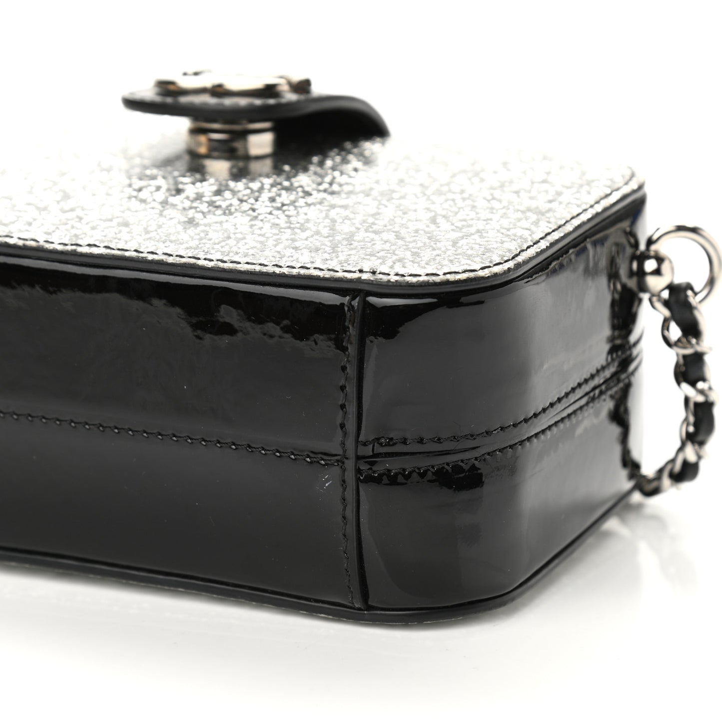 Glitter Patent Evening On The Moon Camera Case Silver