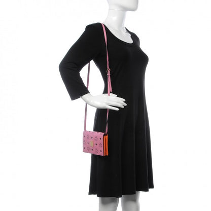 MCM Visetos Crossbody Wallet Pink 2 of 6