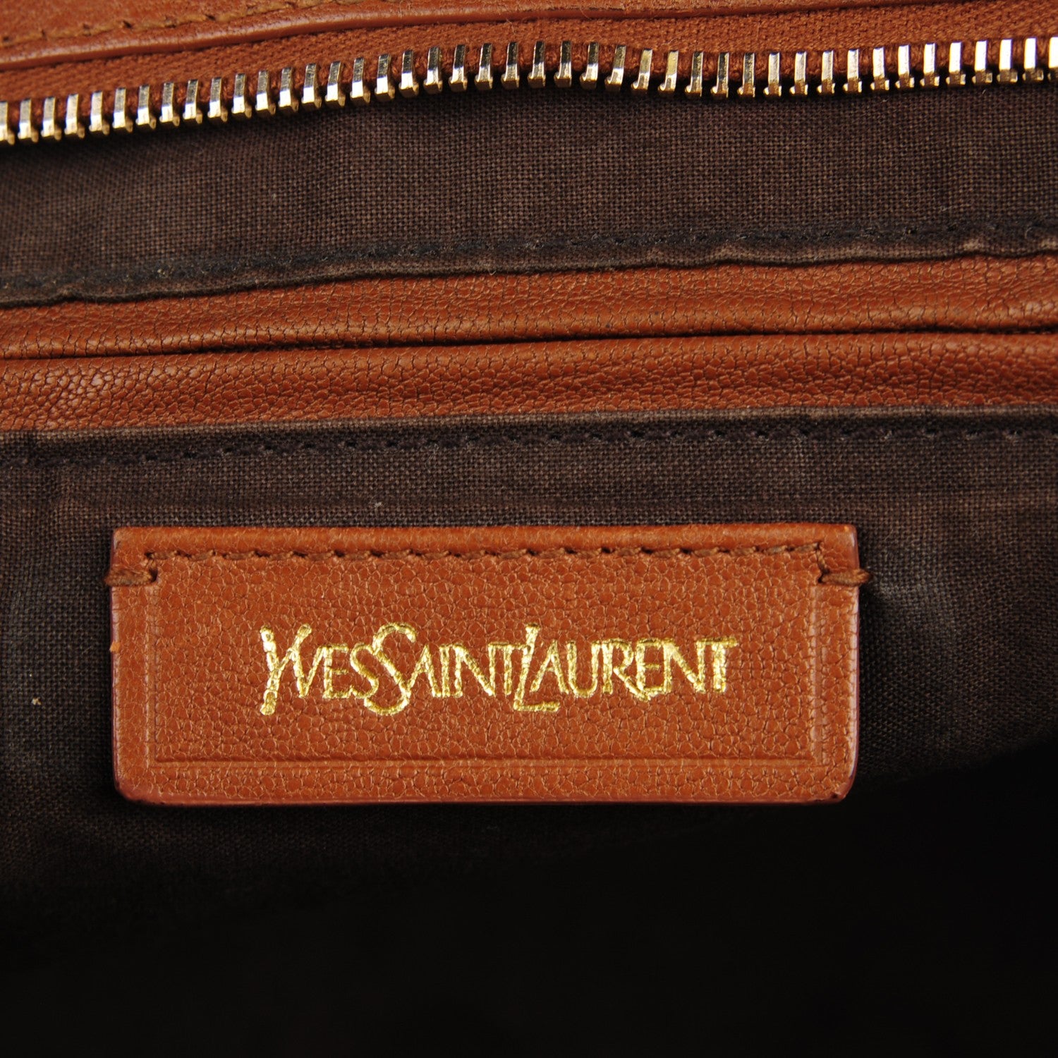 Saint Laurent Sheepskin Medium Cabas ChYc Bag Whiskey 6 of 7