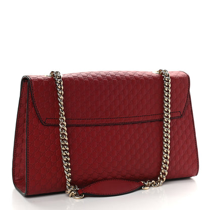 Gucci Microguccissima Medium Emily Chain Shoulder Bag Red 3 of 9