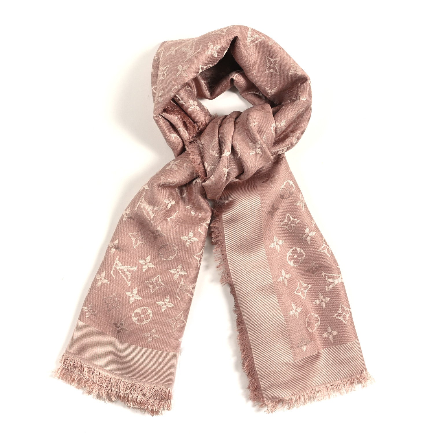 Louis Vuitton Silk Wool Monogram Classic Shawl Kraft 1 of 3