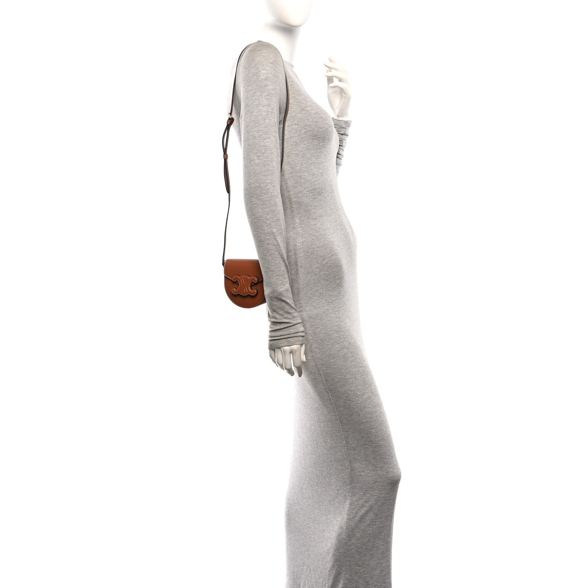 Smooth Calfskin Triomphe Mini Besace Crossbody Tan